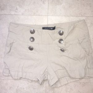 Forever 21 tan linen shorts